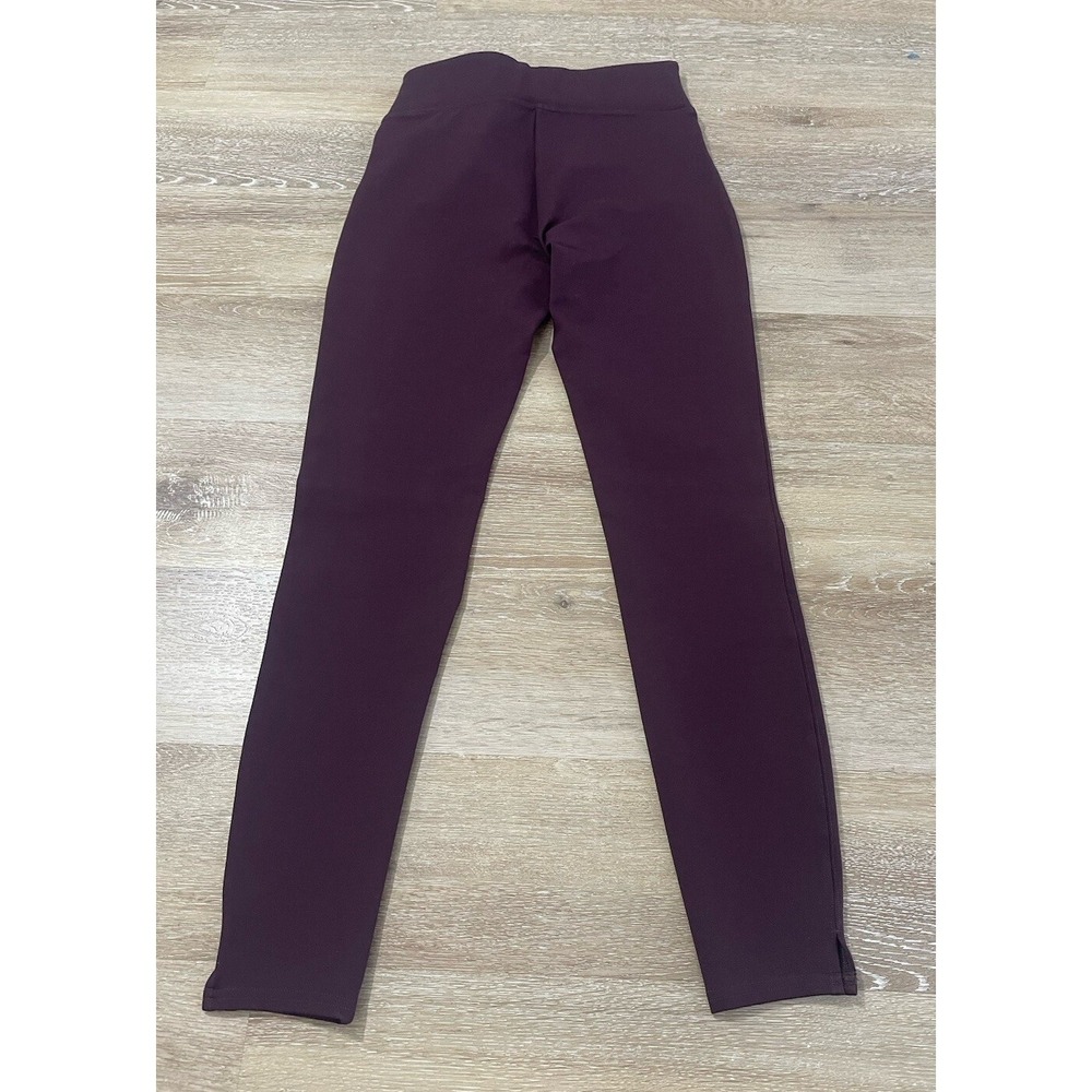 Spanx Ankle Length Ponte Hem Slit Leggings Tall Brandywine Small A370039 - Picture 10 of 12